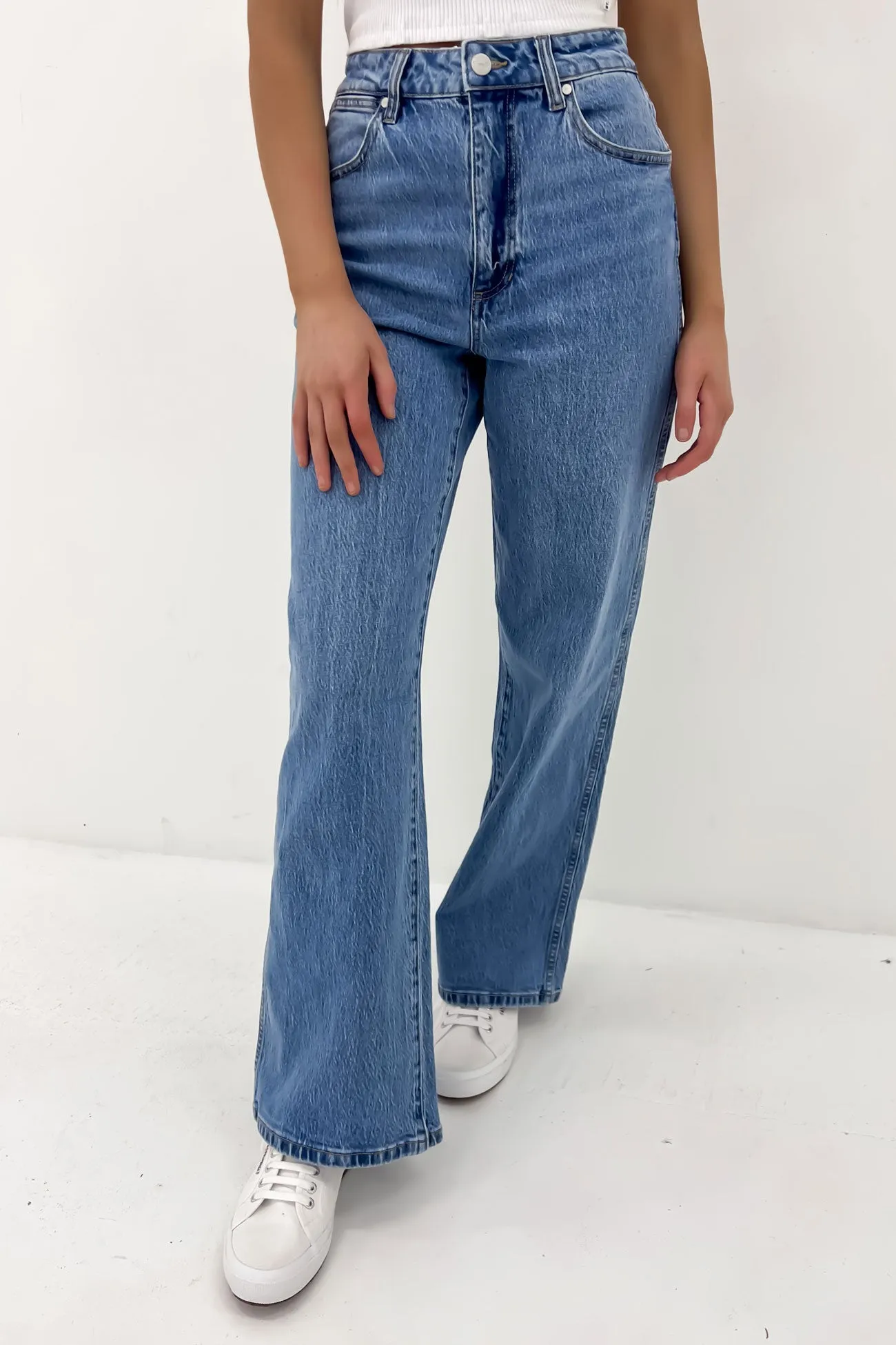 Youth Style Student Outfit Utility Fit Hi Bells Jean Bellwood Indigo