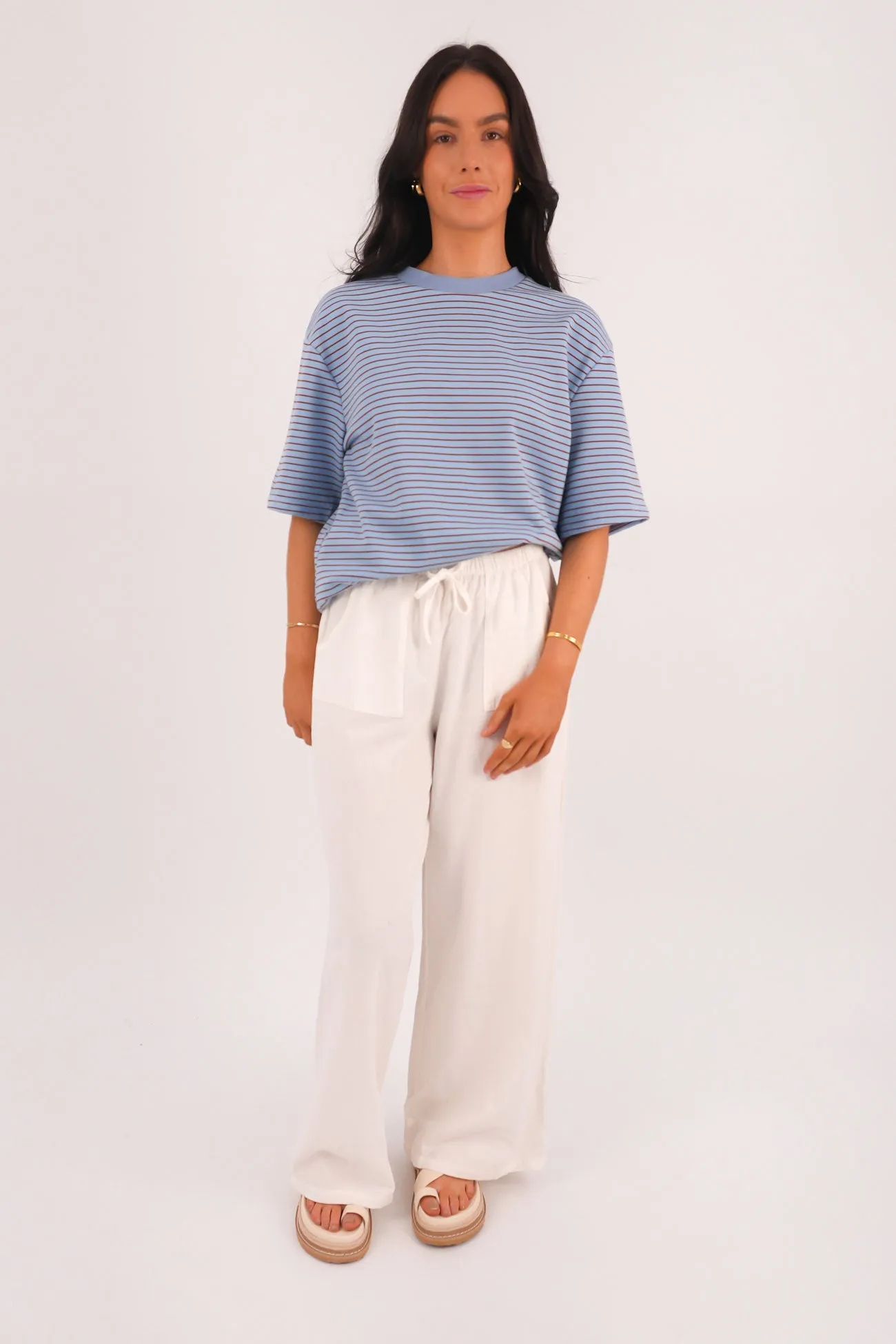 Campbell Stripe Tee Blue Holiday Comfort Style