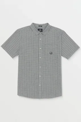 Zip Front Lonsdale Short Sleeve Shirt Egg White