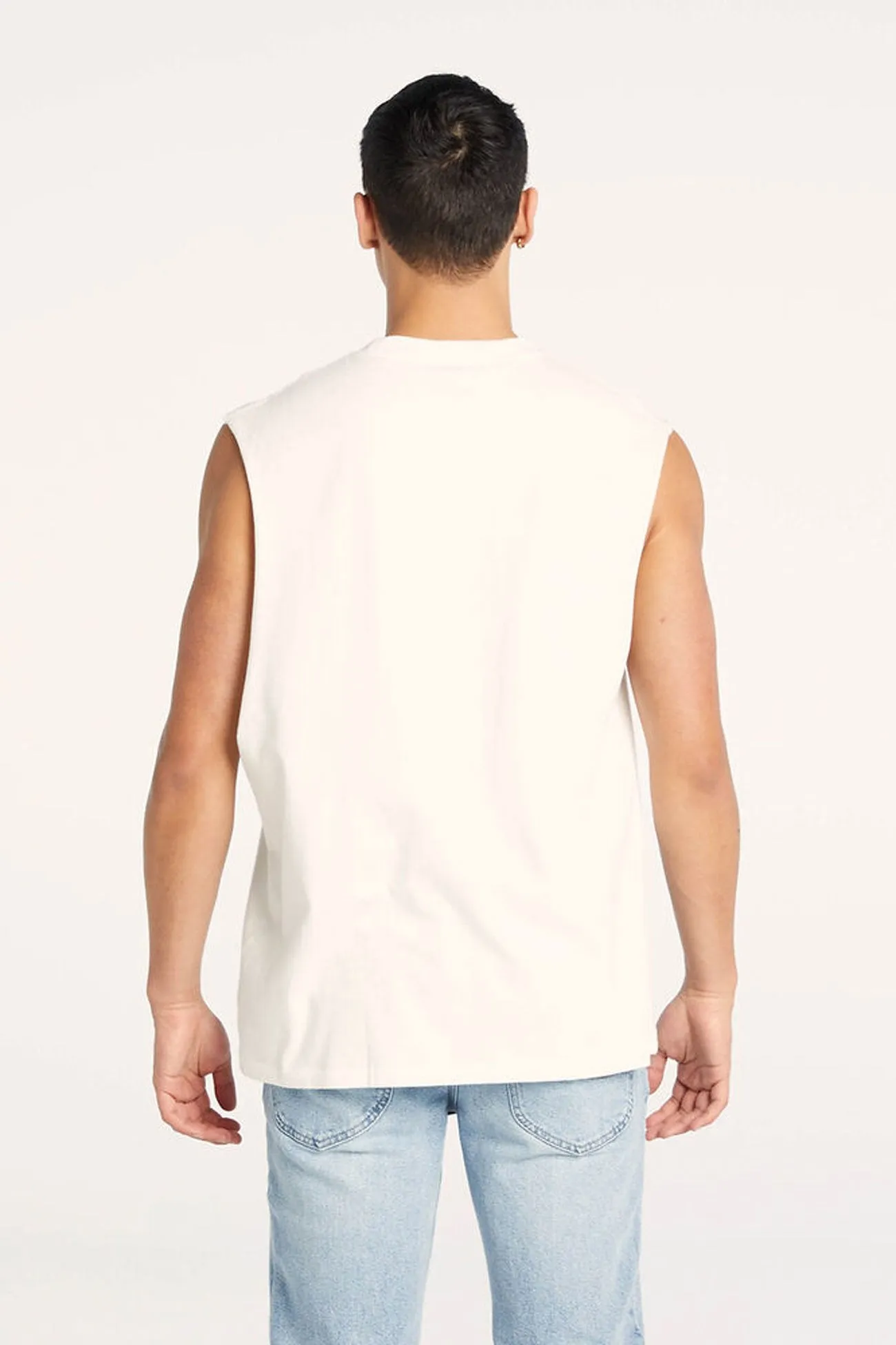 Heat Sealed Edges Anti Pill Fabric Altos Muscle Vintage White