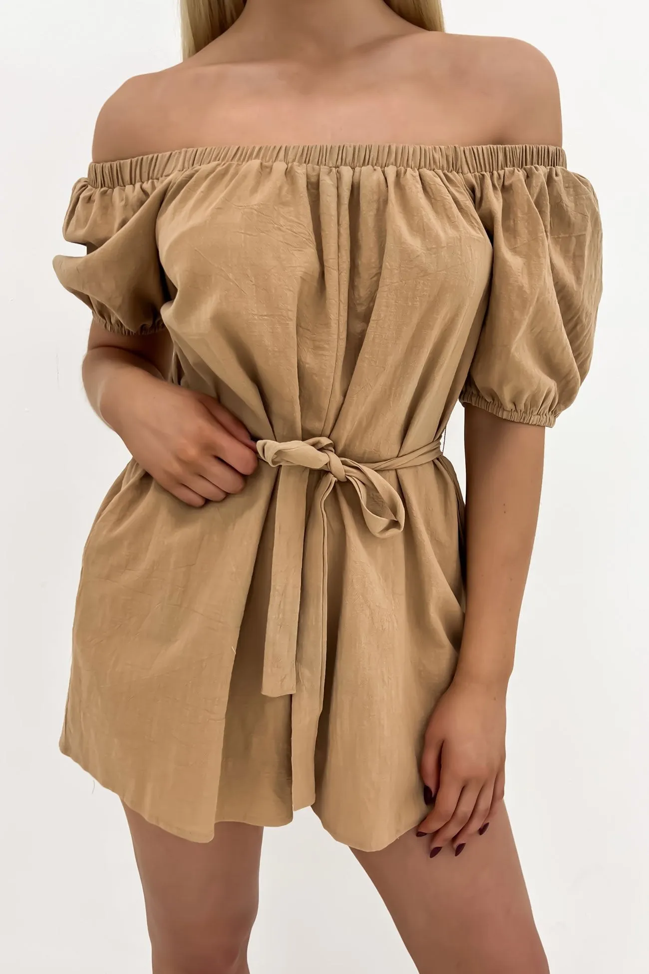 Luxury Slim Beach Retro Amayah Playsuit Brown