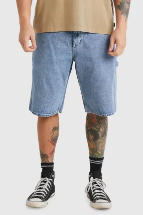 Americana Denim Short Broken Blue Wash Versatile Wear