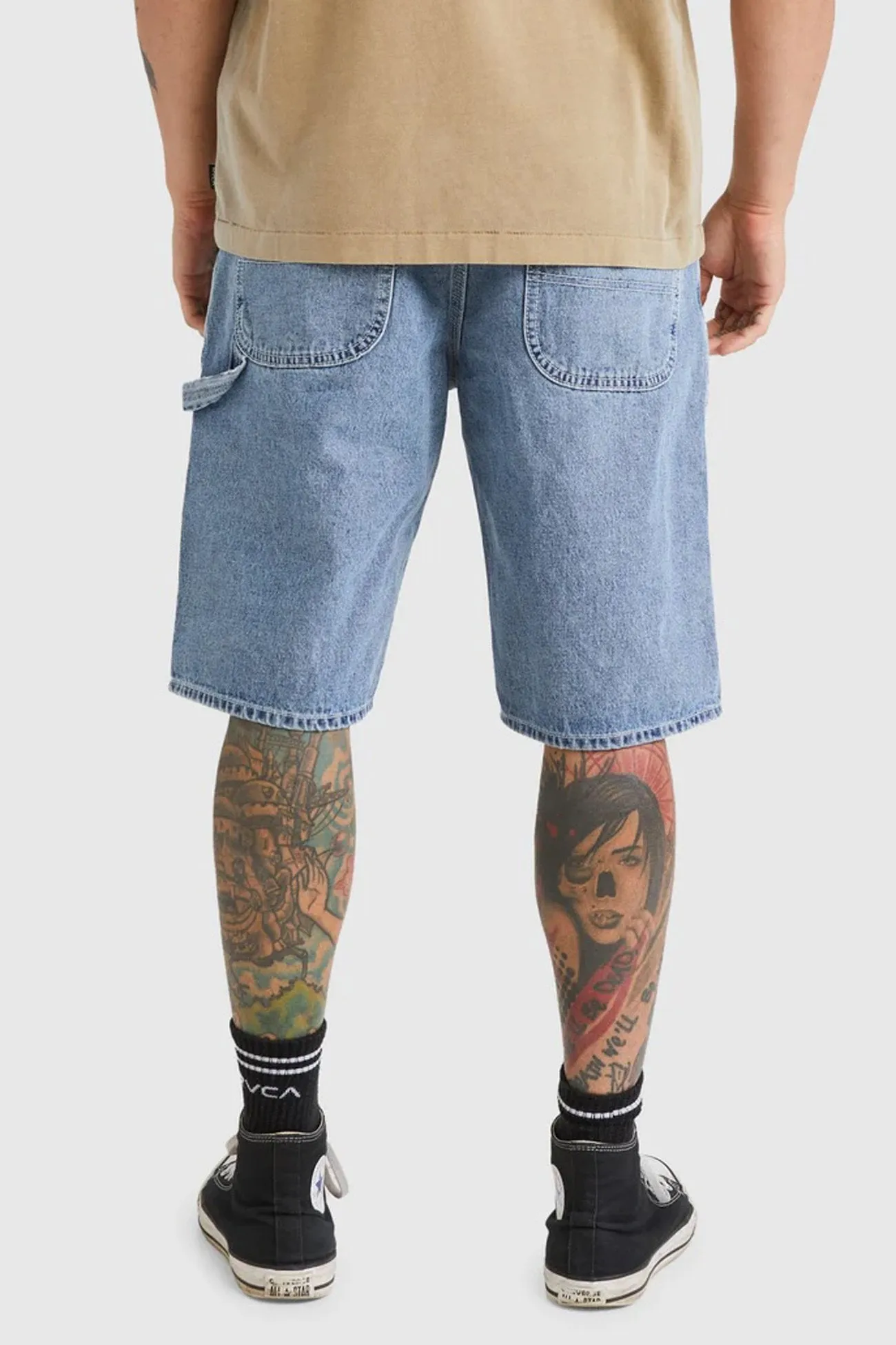 Lightweight Feel Americana Denim Short Broken Blue Wash