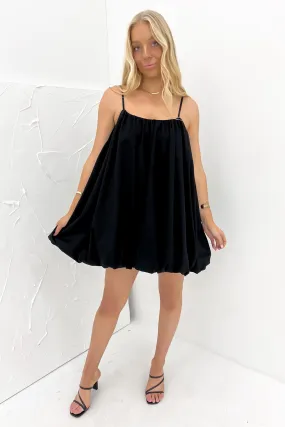 Amery Mini Dress Black Silk Shine