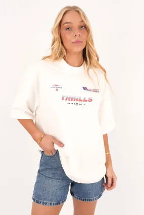 Classic Layering Anarchy In Paradise Oversized Tee Dirty White