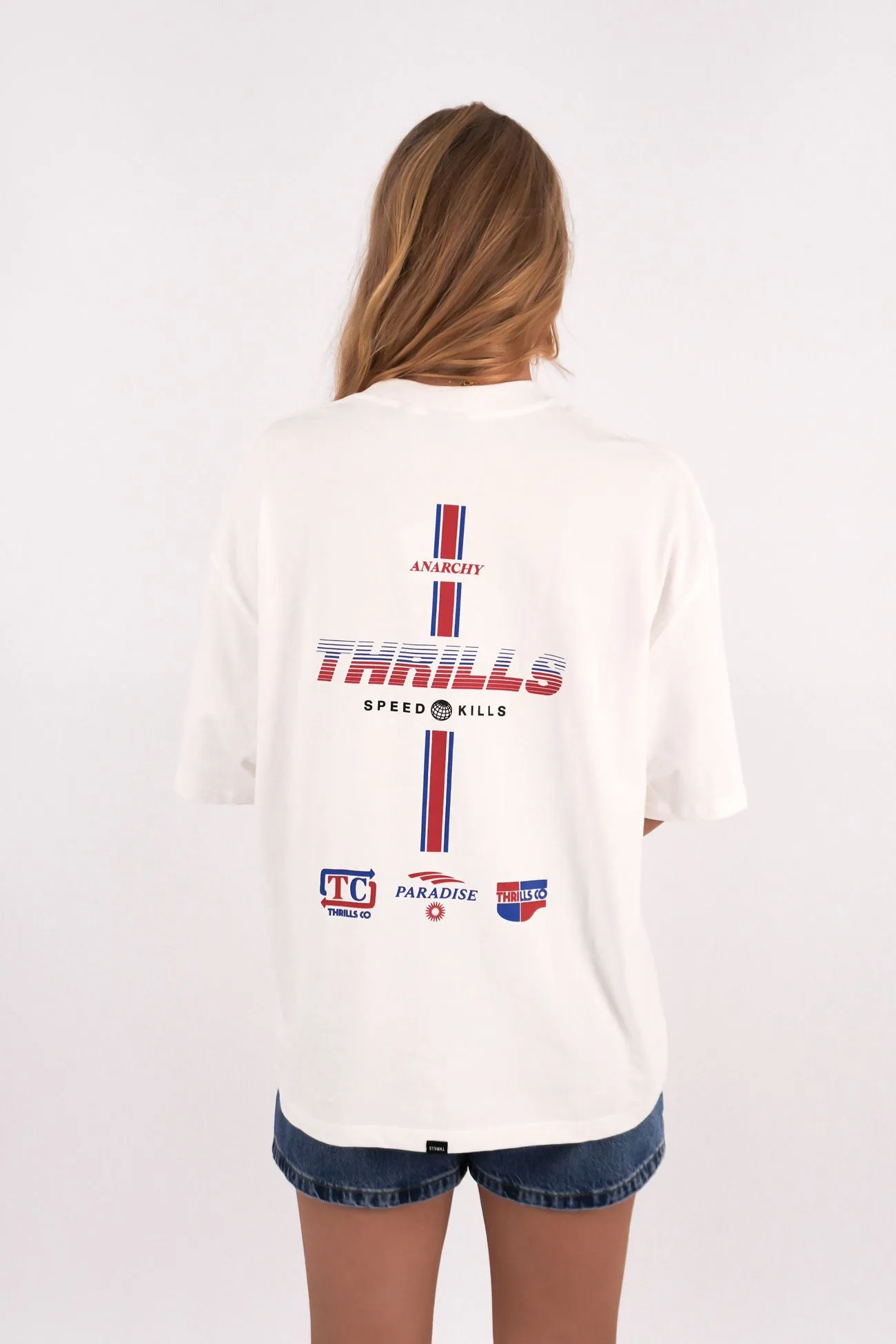 Sun Protection Anarchy In Paradise Oversized Tee Dirty White
