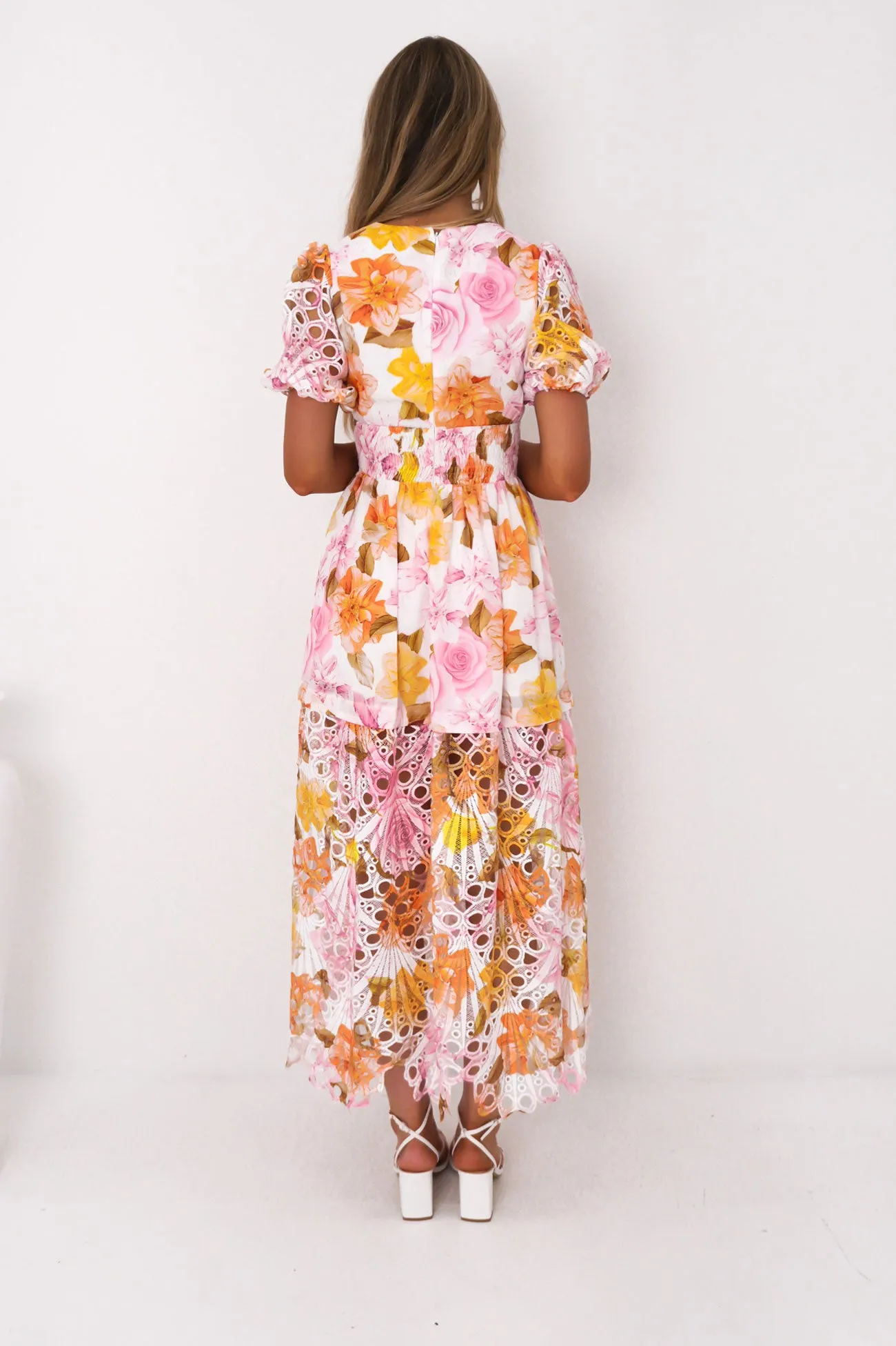 Artistic Flair Angelicah Maxi Dress Pink Blossoms