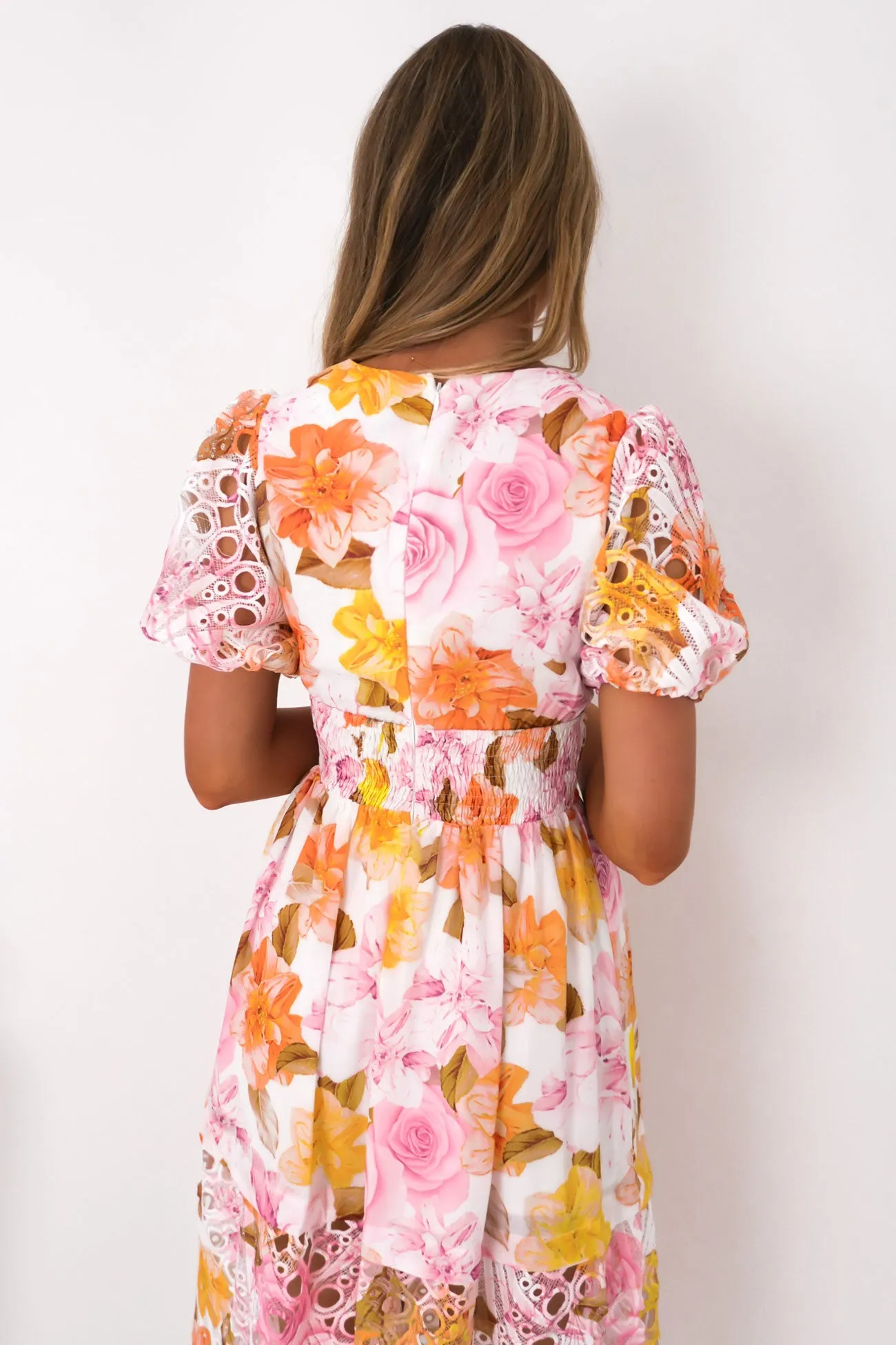 Angelicah Maxi Dress Pink Blossoms Casual event outfit
