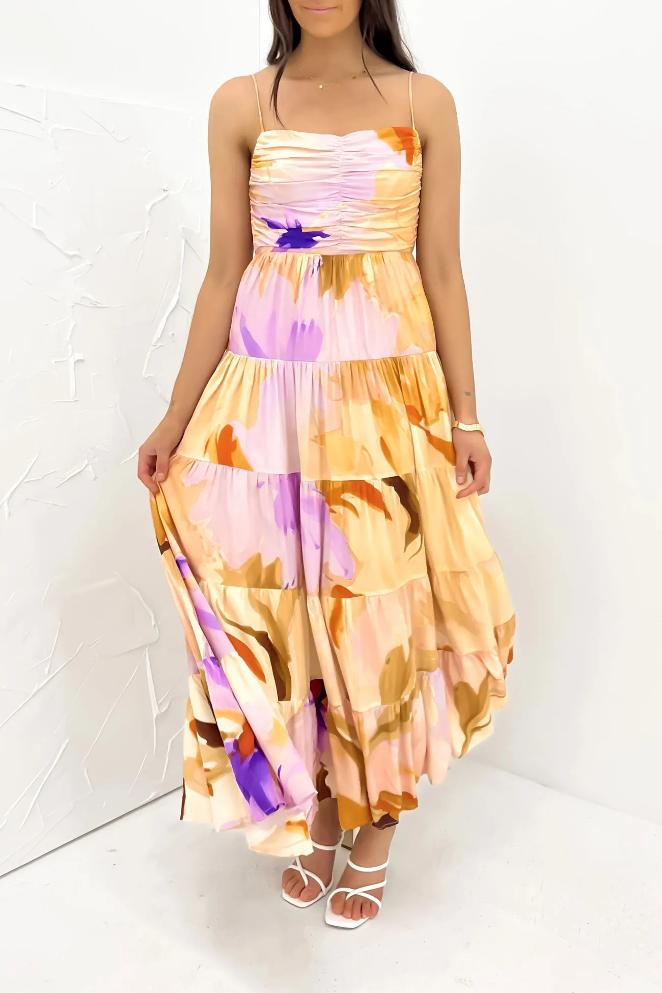 Grace Base Hot Now Anisa Maxi Dress Peach