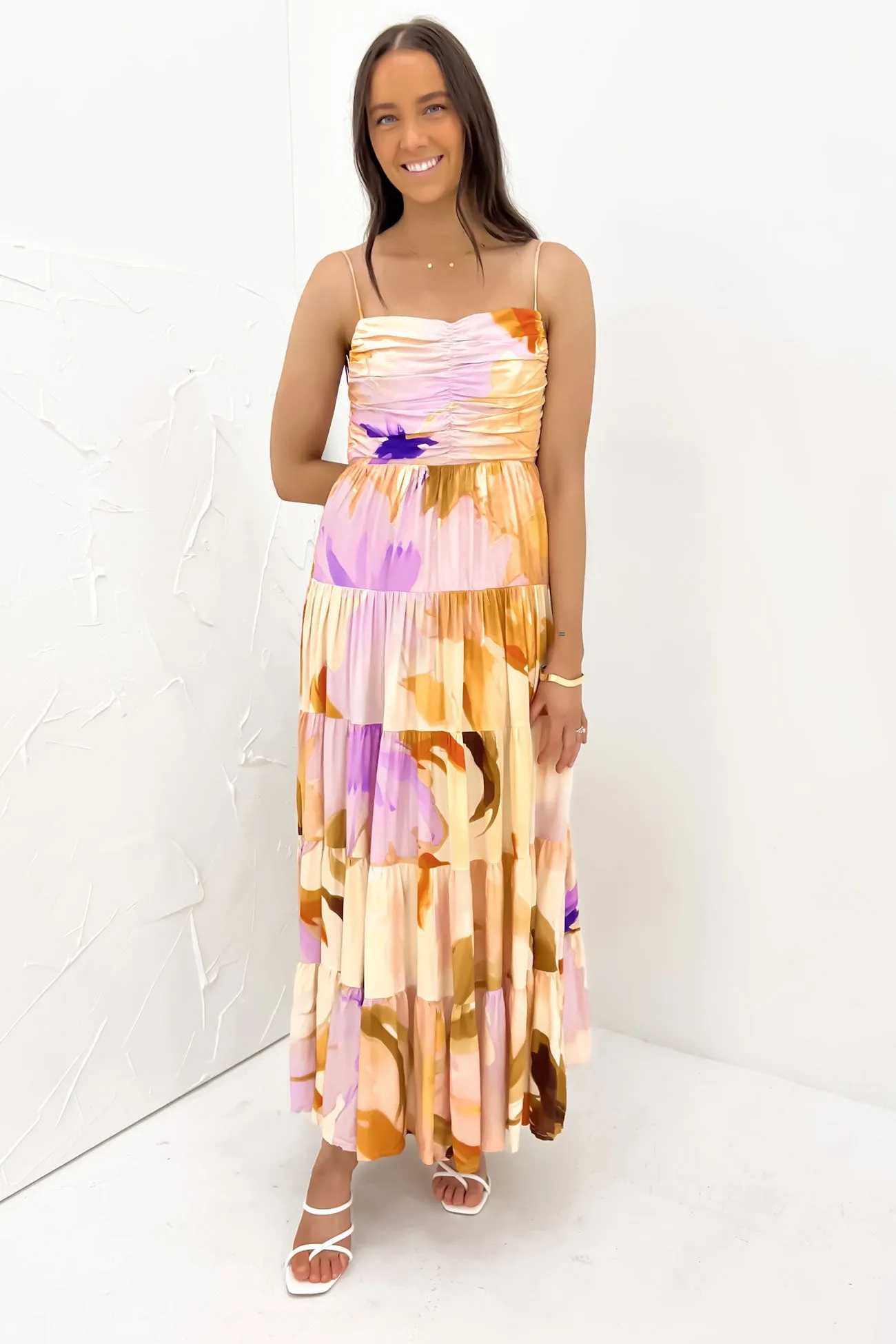 Anisa Maxi Dress Peach Skin Tone