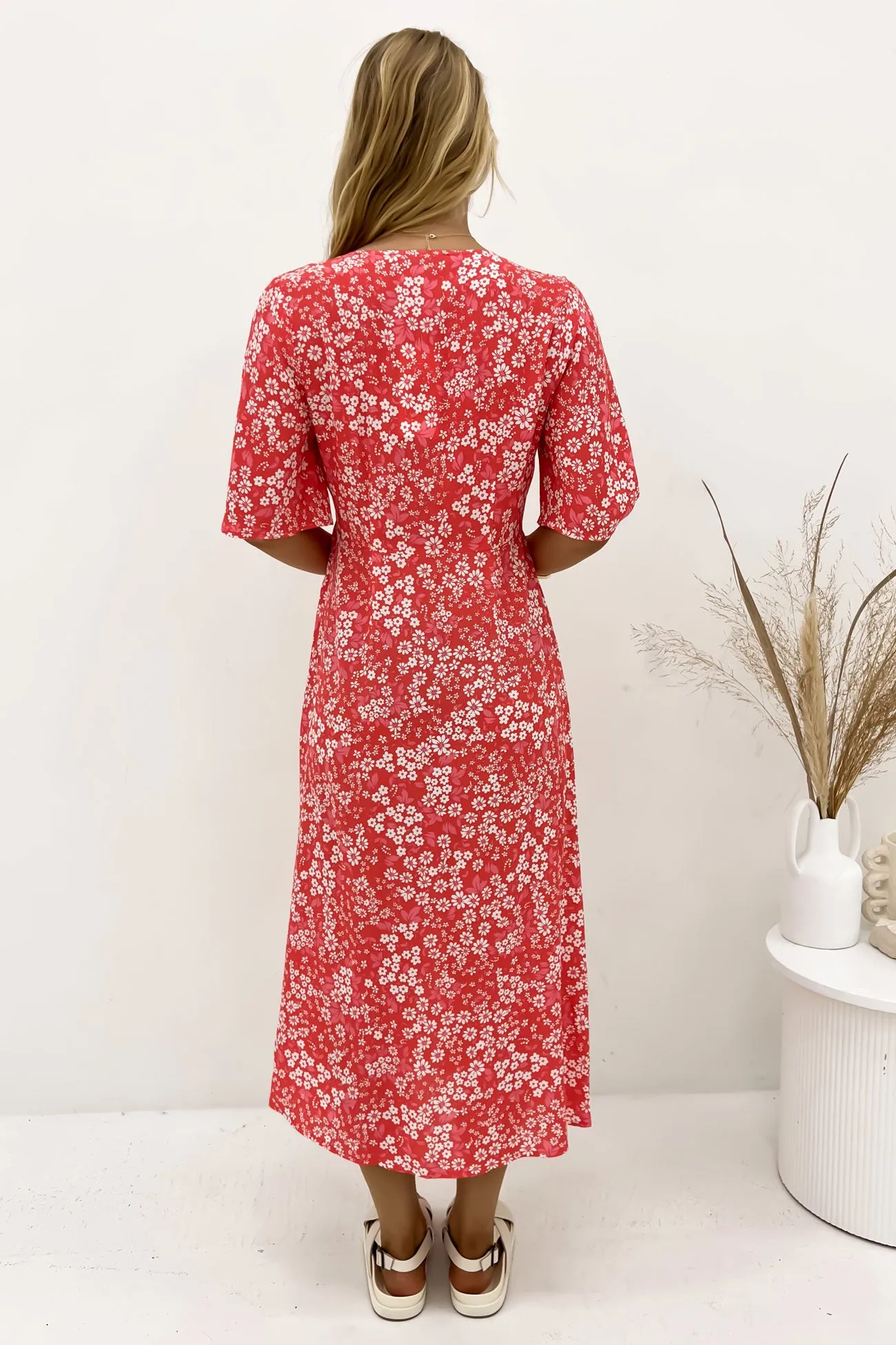 Ankara Dress Floral Print Blue Sky Smart Layering