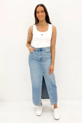 Ankle Column Skirt Please Hold Flowy Drape Warm Insulation