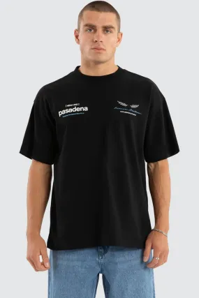 Relaxed and Easy elastic waistband Anomaly Raptor Tee Jet Black