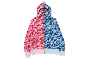 Bape Abc Camo Separate Shark Full Zip Hoodie Pink anti-odor