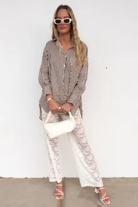 Savannah Shirt Brown High Street Fashion Abstract print