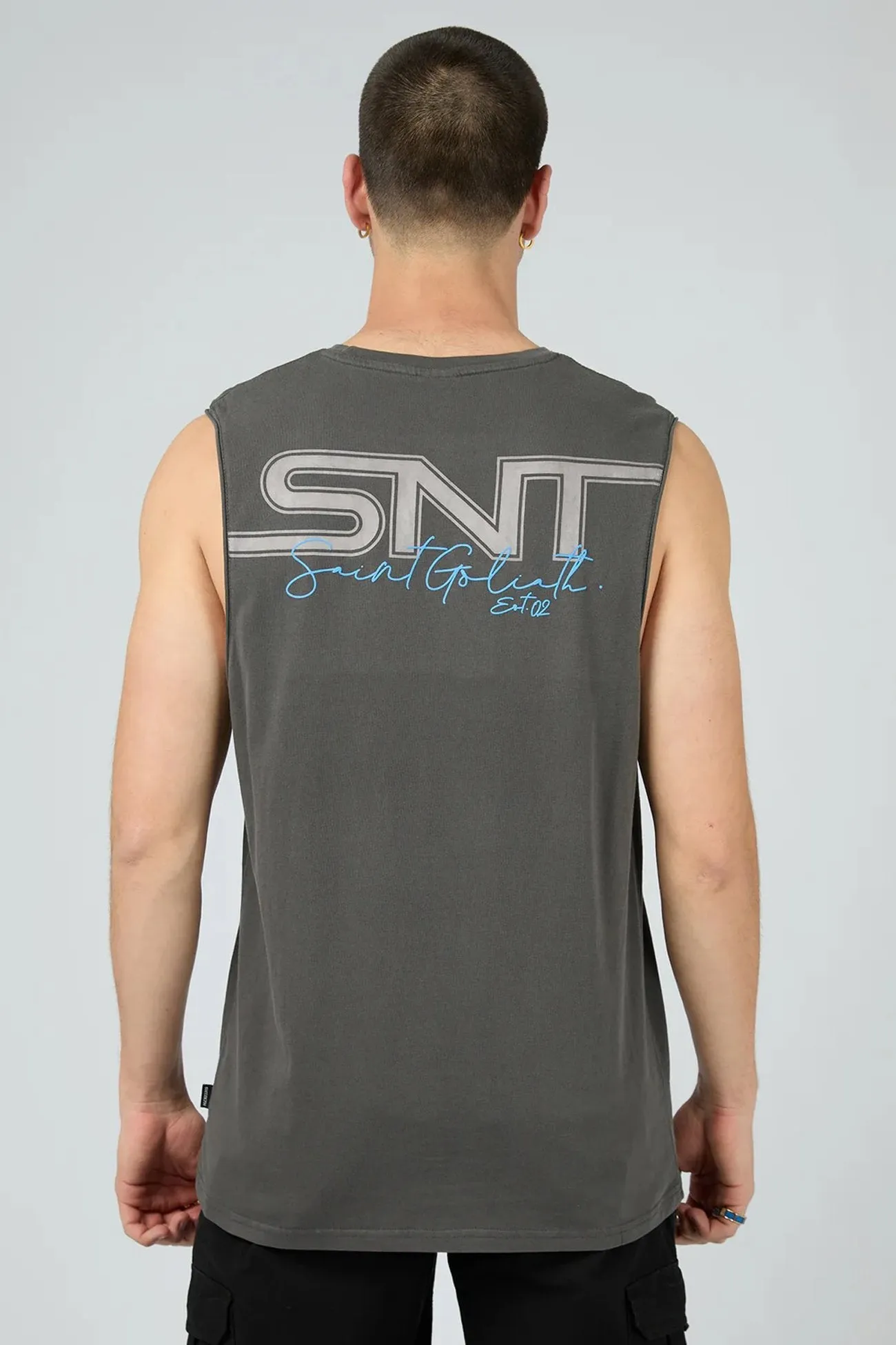 Link Script Muscle Washed Black round shape
