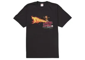 Supreme Thrasher Back Tail Tee Black Cutwork Details