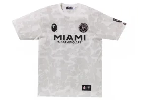 Bape X Inter Miami Cf Camo Tee White Sheer fabric Weave