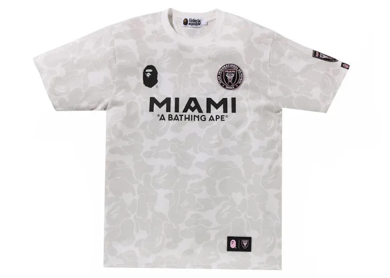 Stylish Appearance Bape X Inter Miami Cf Camo Tee White