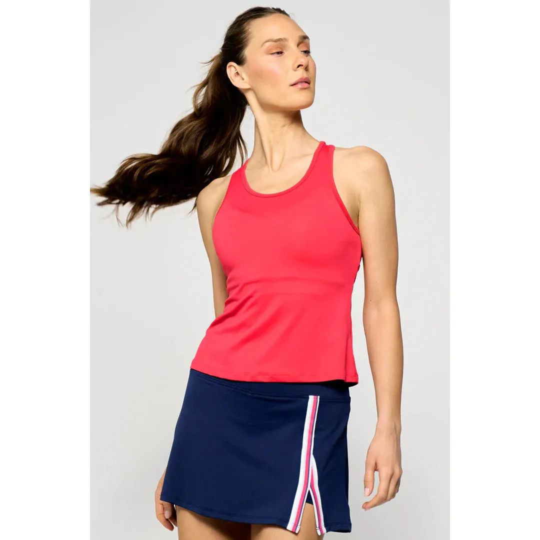 Anti-Fray Lija Women's The One To Beat Rival Tank - Raspberry Knitted