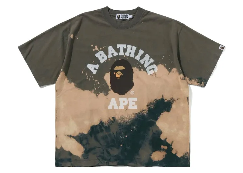 Padding Bape Tie Dye College Relaxed Fit Tee Beige