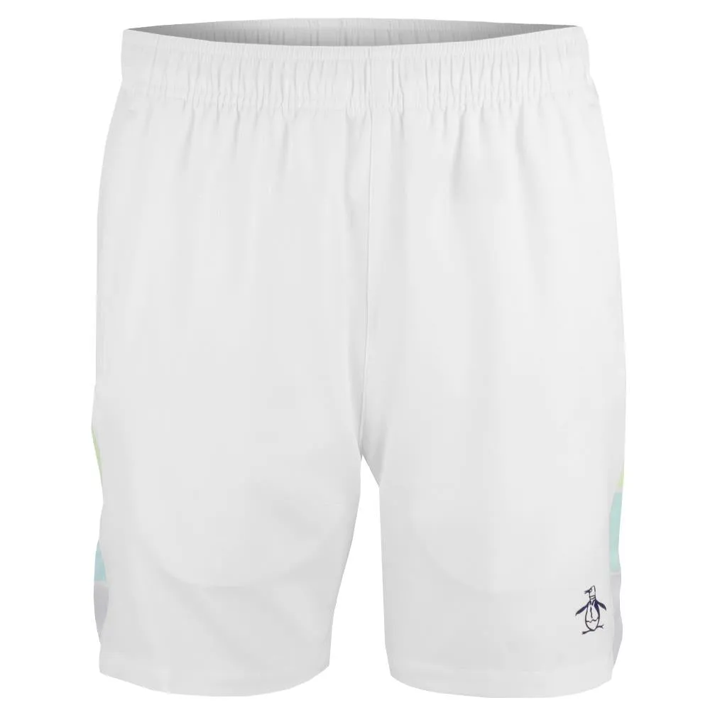Anti-pill Penguin Men's 7" Blocked Short - Bright White Premium Craft