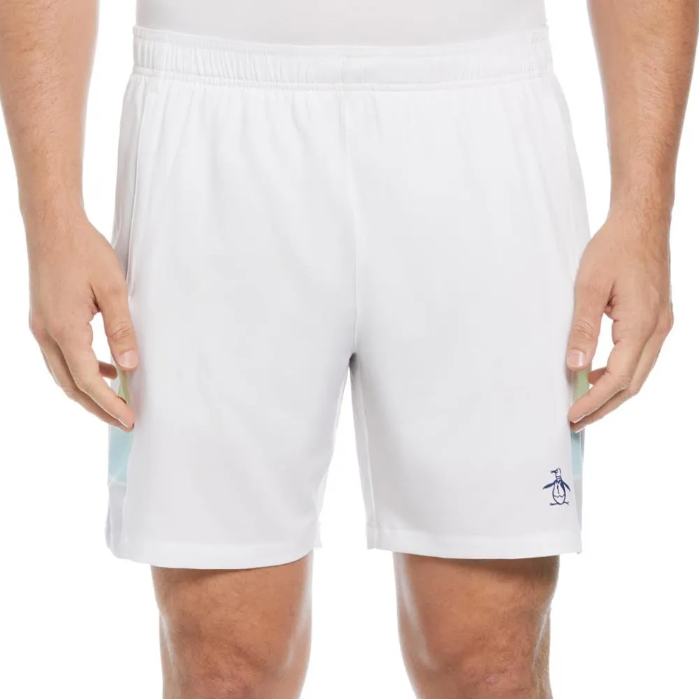Roll - Up Design Anti-pill Penguin Men's 7" Blocked Short - Bright White