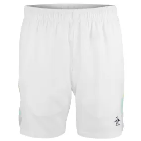 Anti-pill Penguin Men's 7" Blocked Short - Bright White Premium Craft