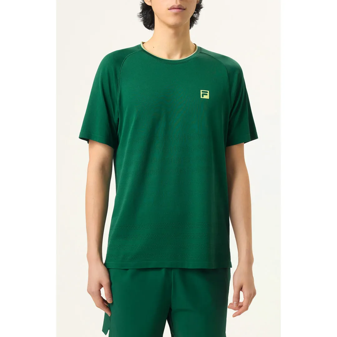 Anti - pilling Fila Men's Ace Seamless Crew - Green Fashionable Design Natural Material