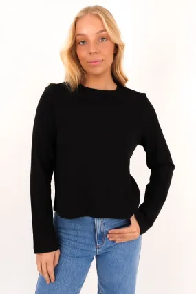 Booted Regular Long Sleeve Tee Black