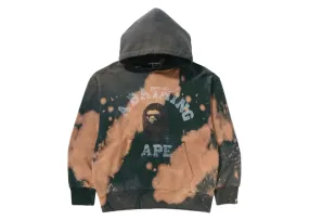 Bape Tie Dye College Relaxed Fit Pullover Hoodie Beige Tailored Printing