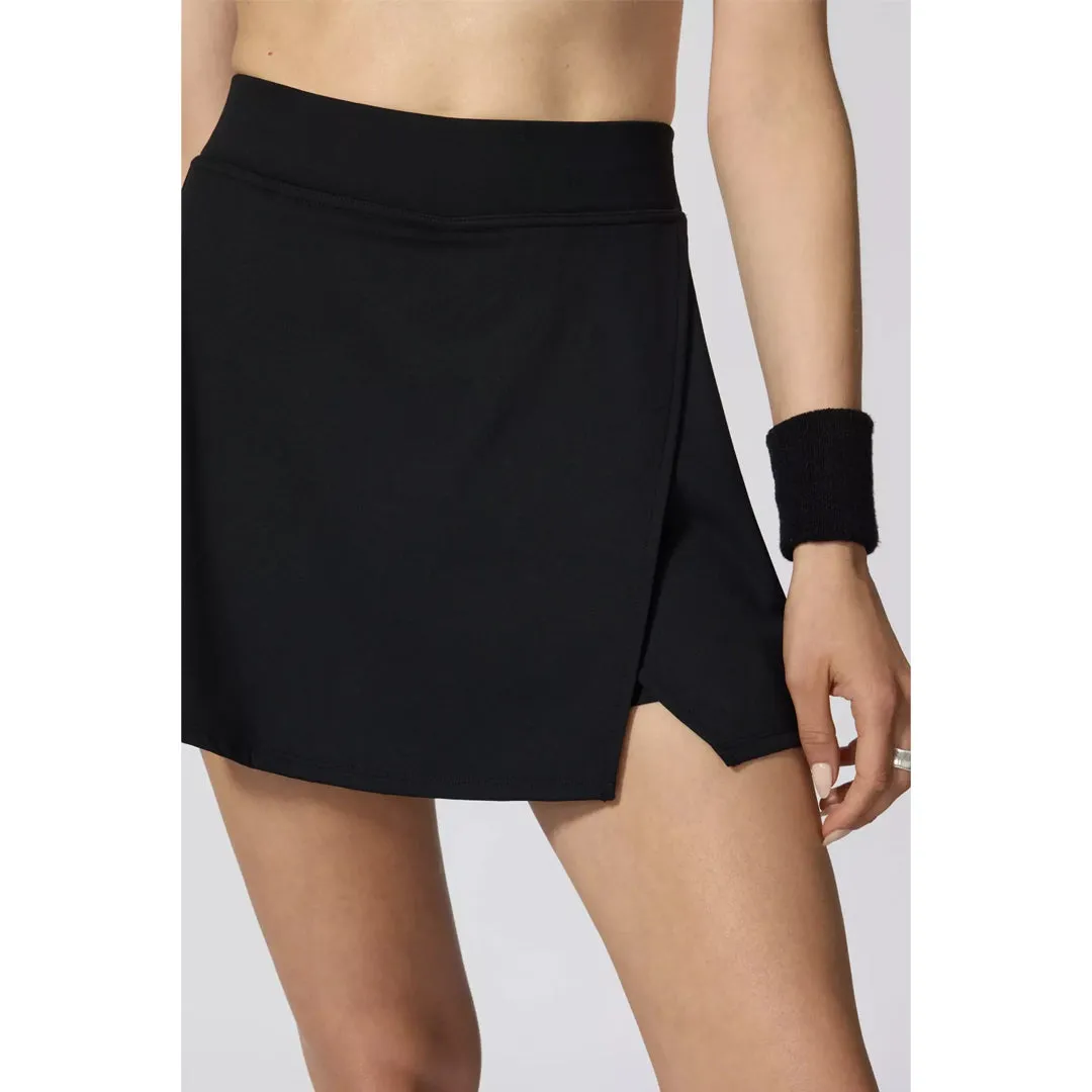 water - resistant Steam Ironable Anti-scratch MPG Women's Vital Mid Rise Sport Skort - Black