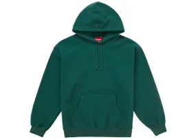 Flexible Design Ribbed edge Supreme Satin Applique Hooded Sweatshirt Fw24 Dark Green