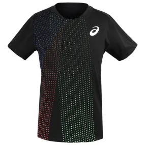 Asics Boys Tennis Graphic SS Top - Performance Black UV - resistant