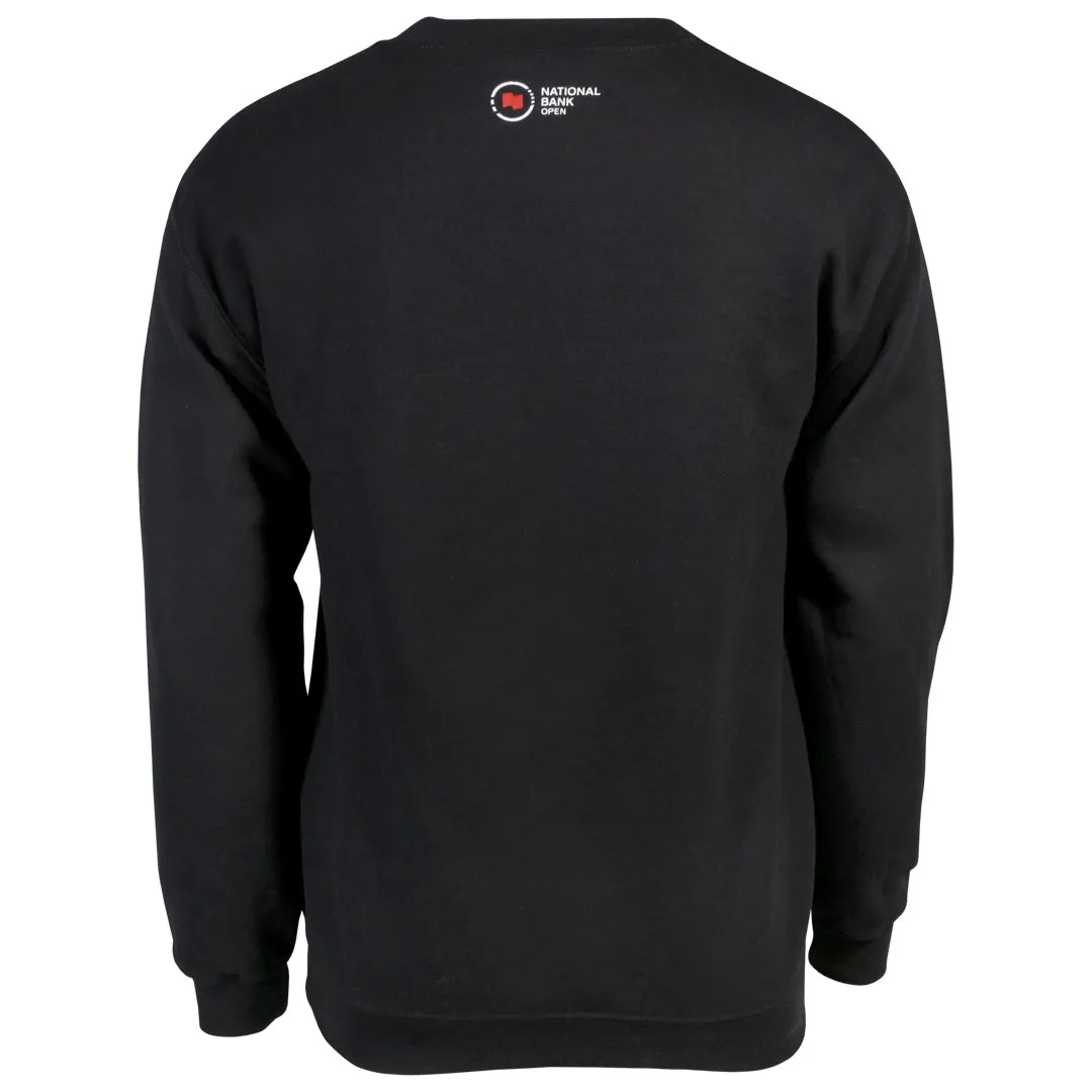 Ruffled High-Stitch Density Anti-Skid NBO Toronto Infinity Crew Sweatshirt - Black