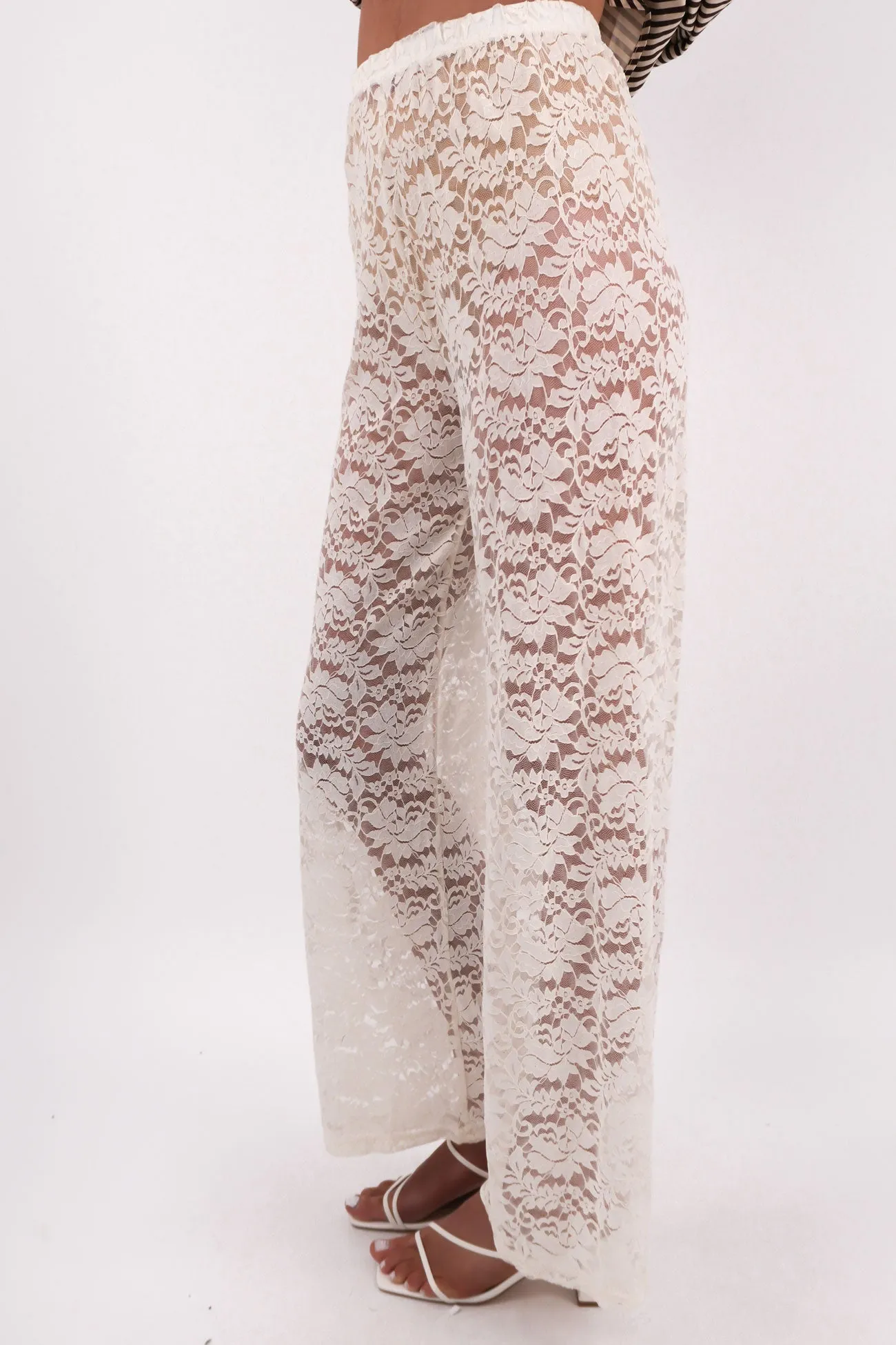 Basic Style Tagless label Savannah Lace Pant Cream