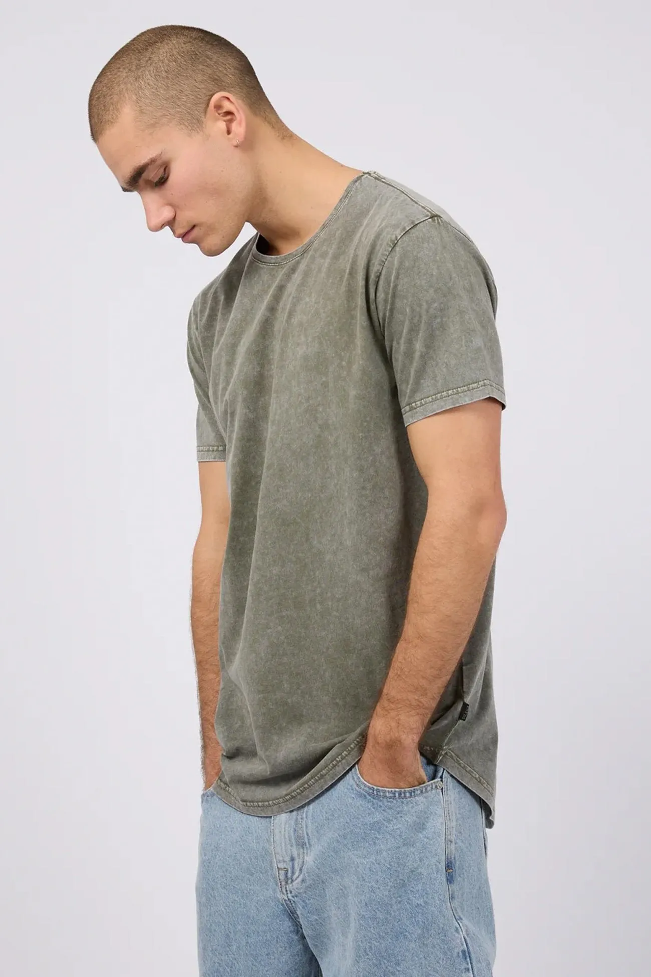 NoSideSeams Tail Tee Khaki