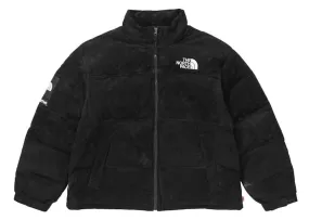 Modern Style Supreme The North Face Suede Nuptse Jacket Black