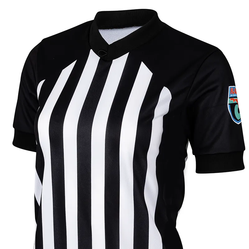 New! FHSAA Logo Basketball V-Neck Wrinkle Resistant Material