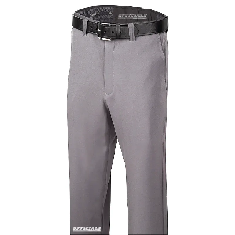 Relaxed Fit Design Office Friendly Smitty Flat Front 4-Way Stretch Heather Grey Pants w/ Expander Waistband