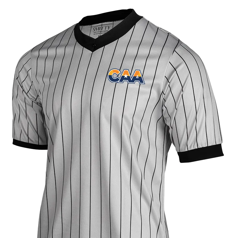 Soft Touch Fabric Fast Drying Arizona CAA Grey Pin Stripe Referee Shirt