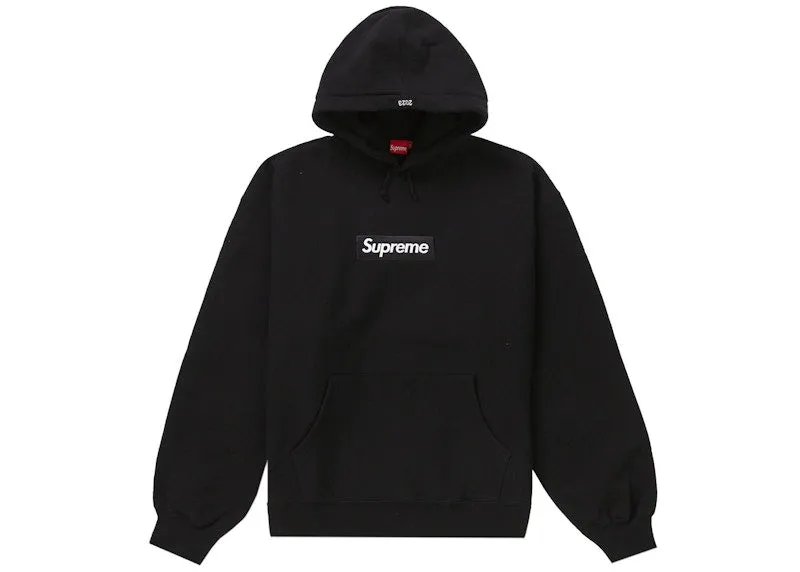 Fashionable Look Supreme Box Logo Hooded Sweatshirt (Fw23) Black