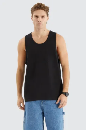 Asheville Relaxed Singlet Jet Black propaganda Y Back