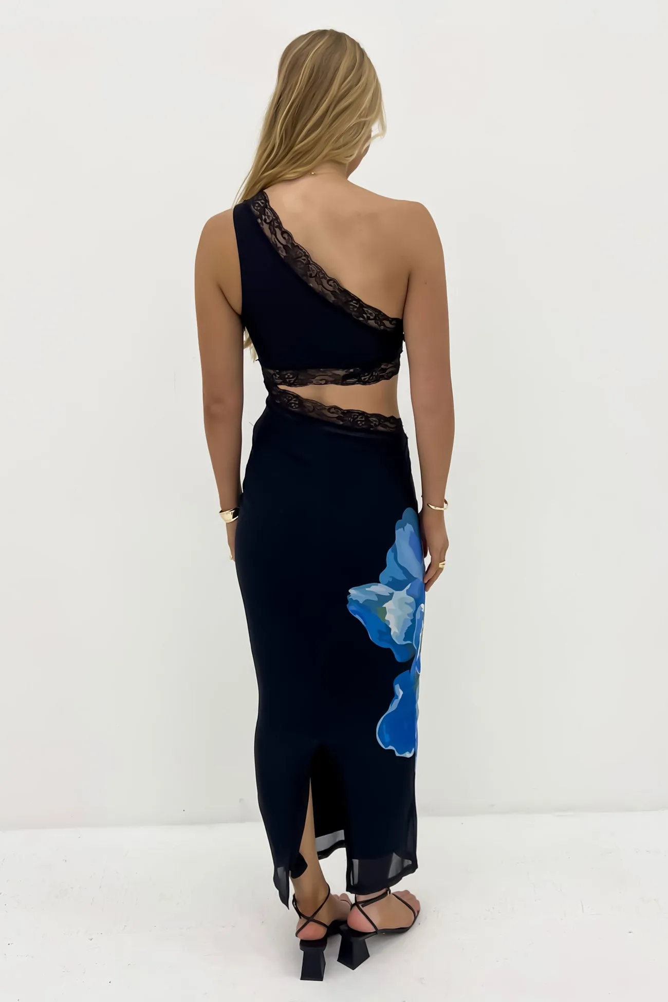 Ashlyn Maxi Dress Black Blue Villa Mood Weekend Casual
