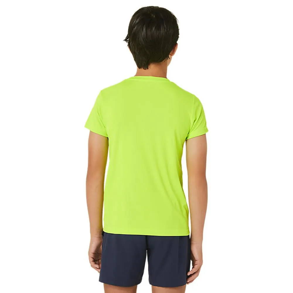 Asics Boys Graphic Tennis Shirt - Hazard Green Designer