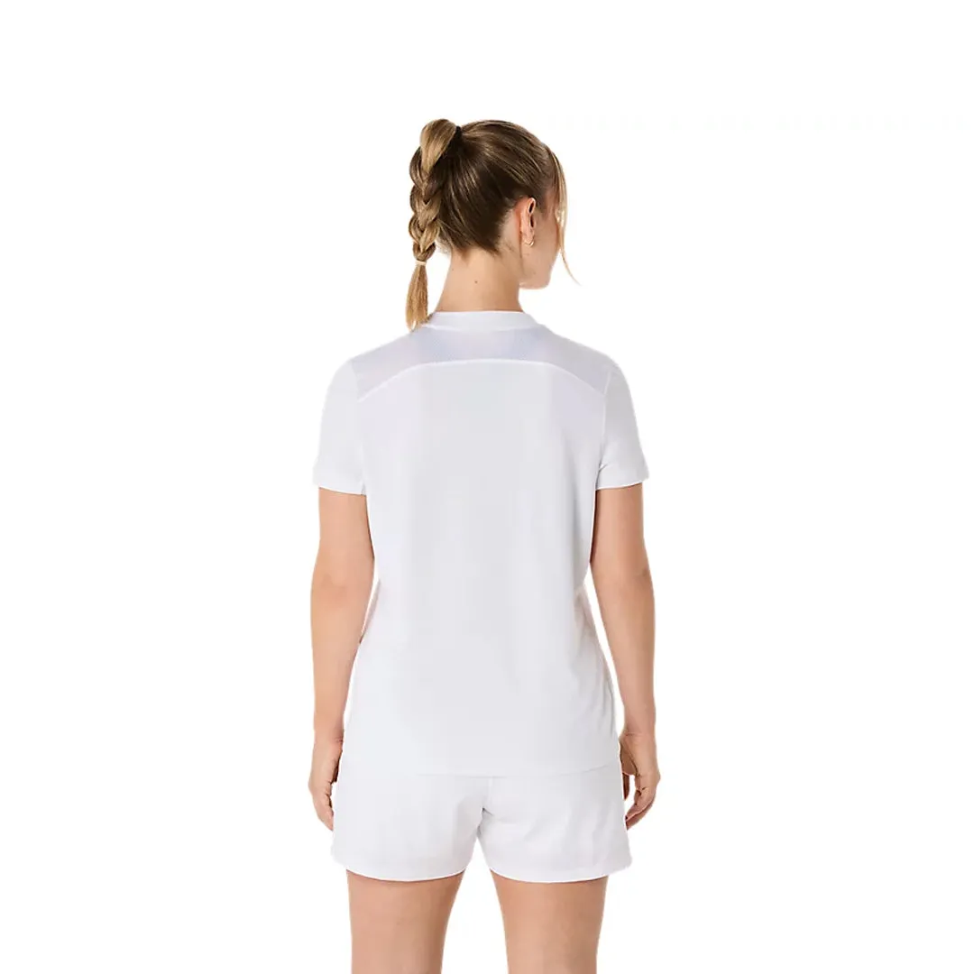WaterRepellent Asics Women's Court Short Sleeve Tee - Brilliant White WaterRepellent
