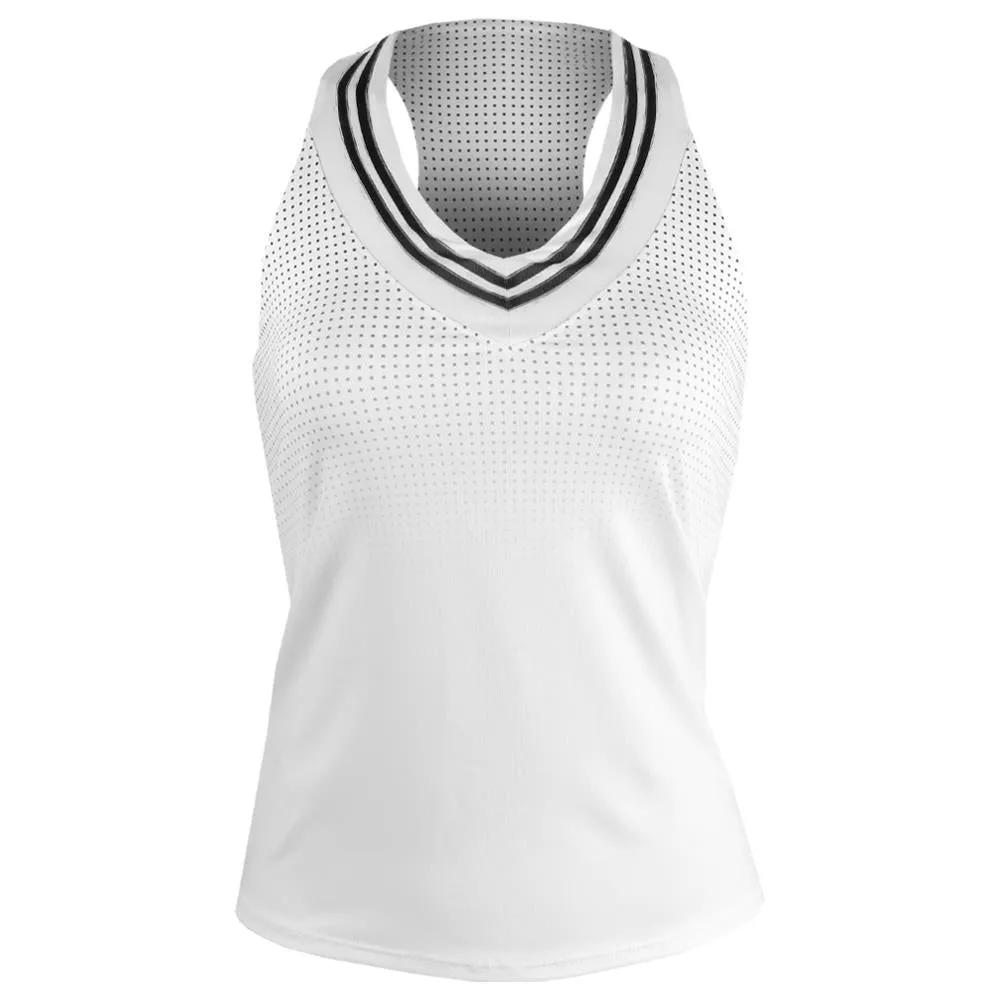 Wool Asymmetrical Lucky In Love Women's Tropical Sublime Tank - White