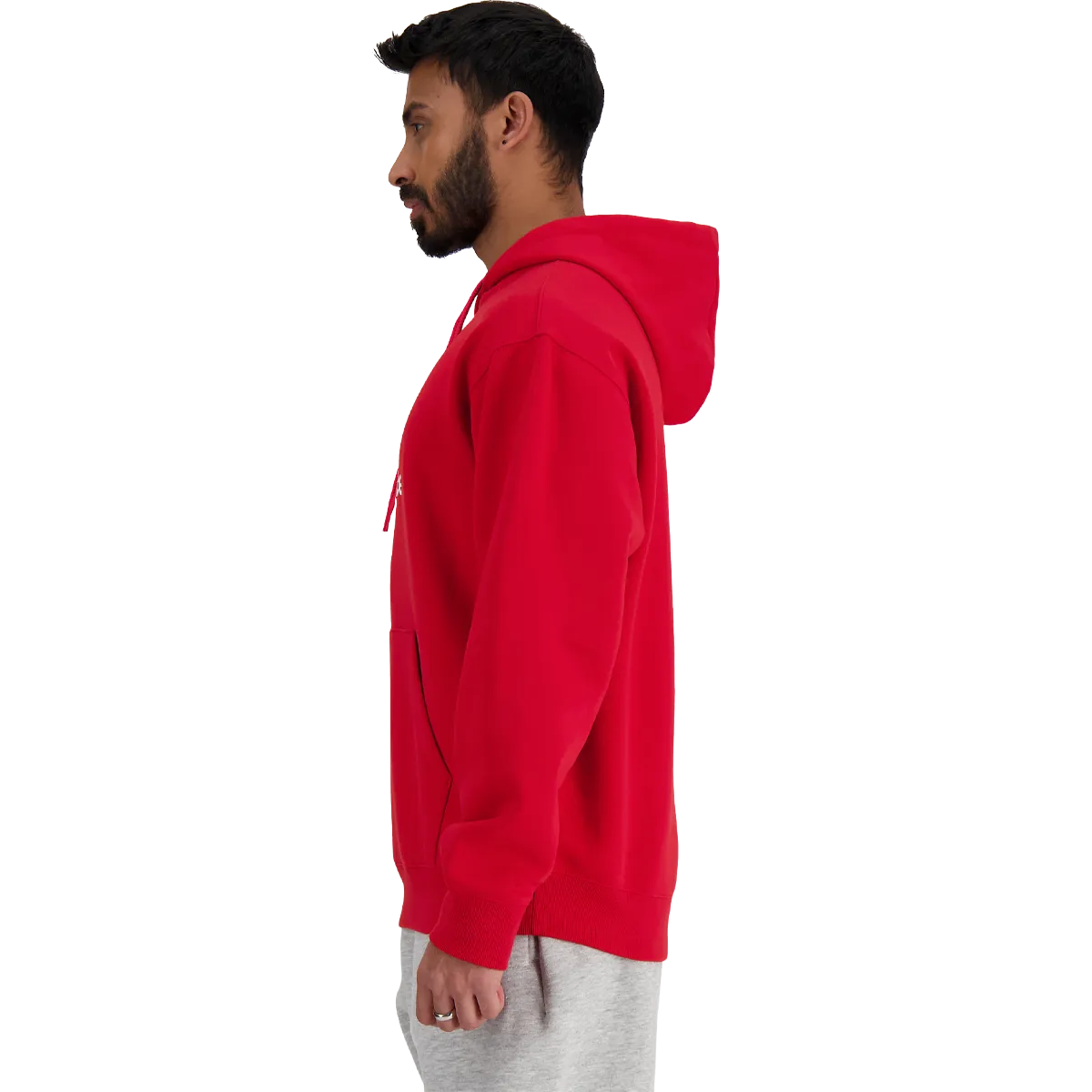 Athletic Flexibility Men's Sport Essentials French Terry Logo Hoodie Airy Feel Contoured Fit