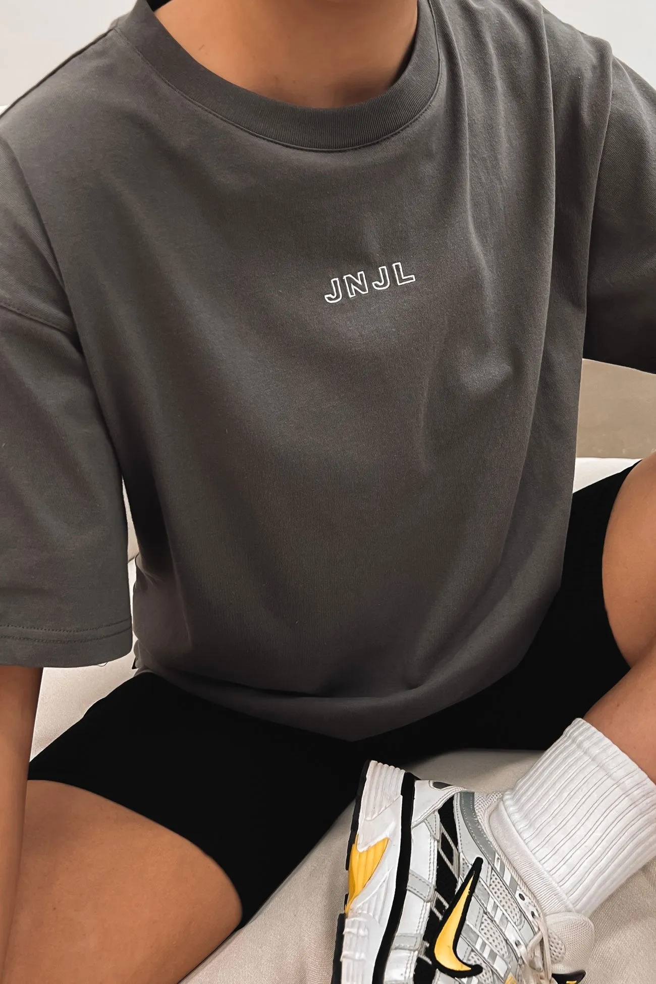 Austin Logo Tee Charcoal UltraSoftBrushedInterior