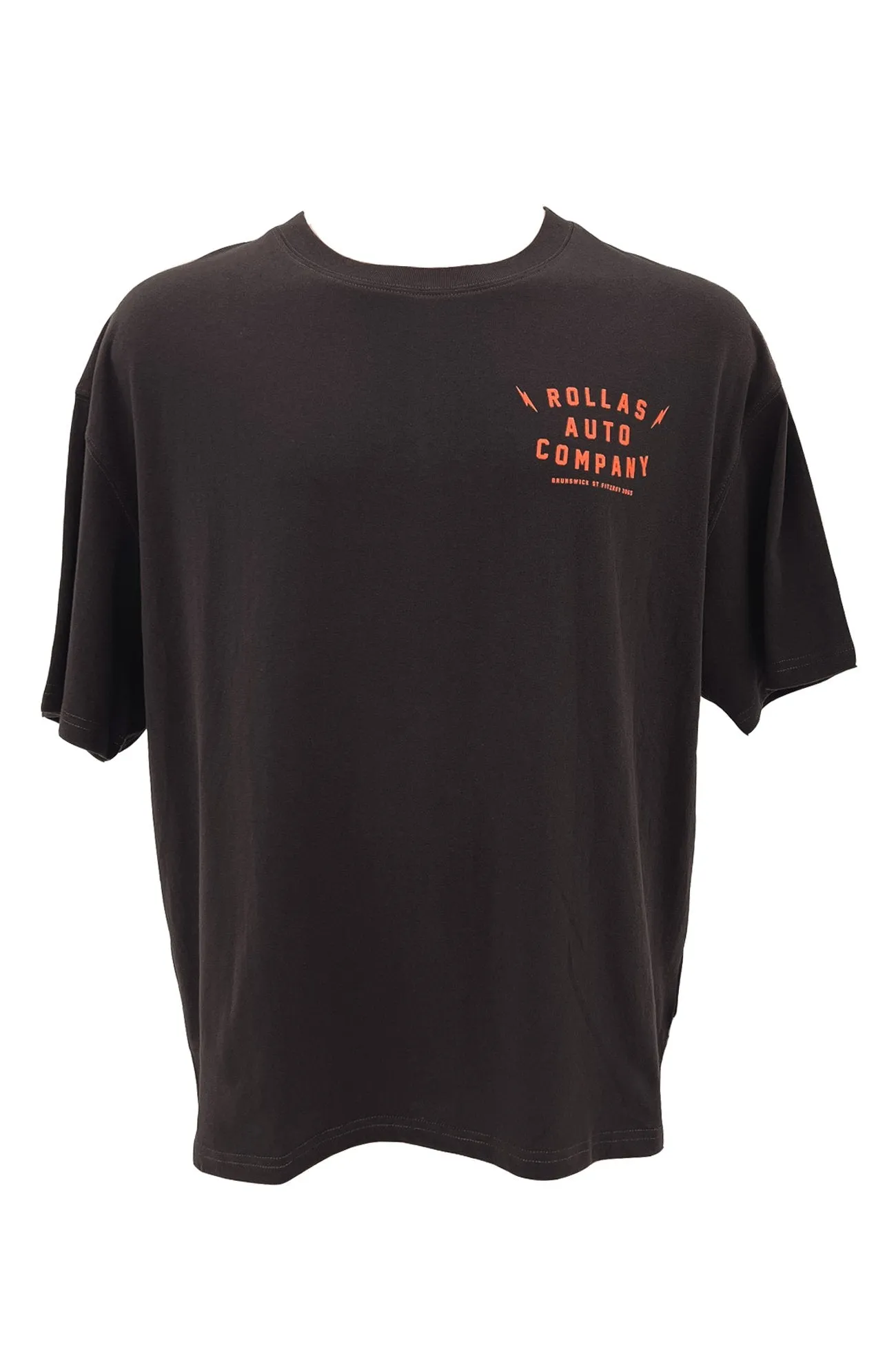 contrast Dimensional Stability Weave Auto Box Tee Washed Black